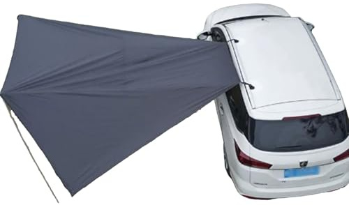 Tienda de Campaña Lateral for Autocaravana, Tienda de Campaña for Autocaravana, Lona Tipo Mochila for Autocaravana, Adecuada for Camiones, Monovolúmenes, SUV(Black,Aluminum strut)