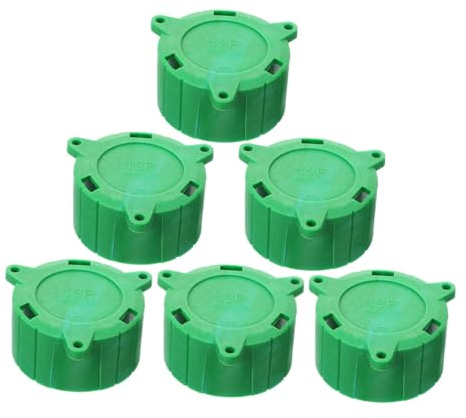 FIXOSHEE 6pcs Pin Trailer Connector Caps Green Protective Cover for Electric Car Accessories Rvs Utility Trailers Caravans Dustproof Plug Holder with Easy Installation and Debris Prevention