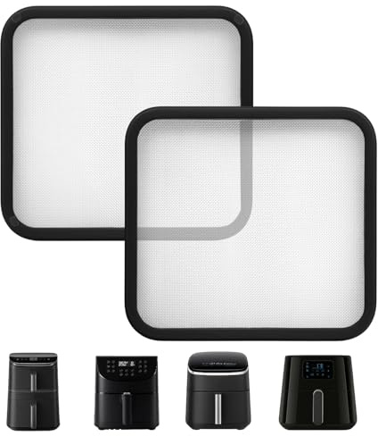 zstg 2Pcs Protector Antisalpicaduras para Freidora de Aire Cosori 5,5L-6.2L | Adapt para CP158 5,5L, TurboBlaze 6,0L, Premium Il 6,2L, Turbo Tower 10,8L, Philips HD9270/91, HD9285/91 Anti Salpicaduras