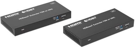 FeinTech HX430 HDMI 2.0 Extender mit HDMI-ARC Support 70m Reichweite Over CAT LAN-Kabel 4K 60Hz