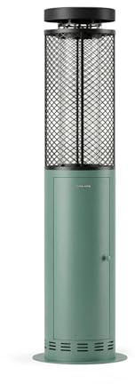 CREATE Fire Round Pellet Heater / Pelletofen für den Außenbereich, rauchfrei, rauchfrei, rauchfrei, Flammenkontrolle, Abdeckung 9 m², Verbrauch 3,5 Stunden, 17,5 kW