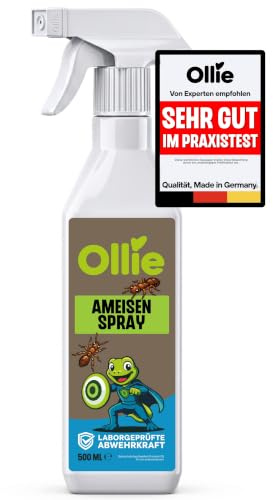 Ollie Ameisenspray [500ml] zur Abwehr von Ameisen | Hocheffektives Ameisenmittel mit laborgeprüfter Sofortwirkung - Für Haus & Garten, Alternative zu Ameisengift & Ameisenfalle
