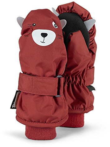 Sterntaler - Mädchen Fäustlinge Fausthandschuh Thermo-Handschuh Teddy, rot - 4321602, Größe 5