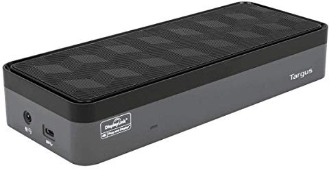 Targus USB C Universal Docking Station with Quad 4K(QV4K), Docking Station Single 5K/Quad 4K UHD Display,USB C Laptop Docking Station with 4 DisplayPort or 4 HDMI Ports/100W Power Delivery(DOCK570USZ)