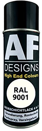 4 in 1 RAL 9001 Cremeweiss Dickschichtlack Lack Spray Spraydose