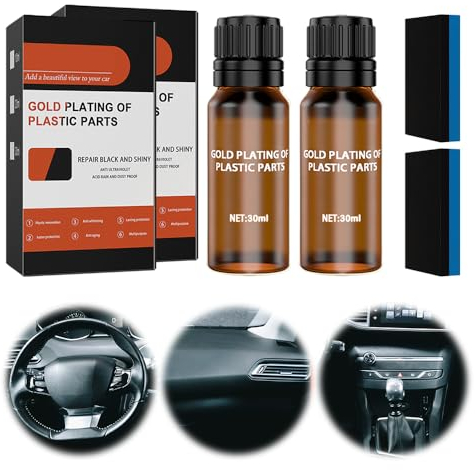 Kunststoffsanierung Für Autos, 2024 Nue Auto-Kunststoffreiniger, Auto Kunststoff Auffrischer, Kunststoffpflege Auto, Reparaturmittel für Autokunststoffe, Kunststoffsanierungsmittel Für Auto (2PC)