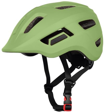 HUGGAH Lätt cykelhjälm för ålder 1-3-8, småbarn, barn, pojkar och flickor, 14 ventilationshjälm, justerbar för multisport och cykling, skridskoåkning, skoter och rullskridskor (gräsgrön XS)