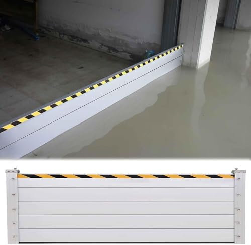 KEHSF Barrière de Protection Contre Les inondations pour Porte de Garage/Maison/Portes, 2 pi/3 pi/4 pi/5 pi/6 pi de Haut, système de prévention des inondations Robuste, Facile à Installer et à dém