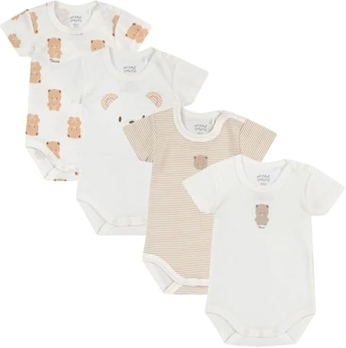 Chicco Bimbo 0-24 Set di 4 Body a Maniche Corte