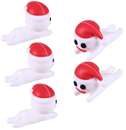 Artibetter 5stücke Schneemannförmige USB-Kabel-schutzhülle aus Silikon für Kopfhörer und USB-Kabel Kabel-Organizer Kabel-Clip Kabel-Holder Kabel-Management Kabel-verlängerung