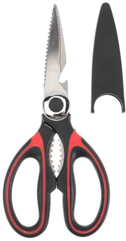 OATIPHO Tijeras de Cocina Multifuncionales Inoxidable Utensilios para Corte de Carne Verduras y Hierbas Diseño Ergonómico con Mango Antideslizante para Doméstico y Profesional