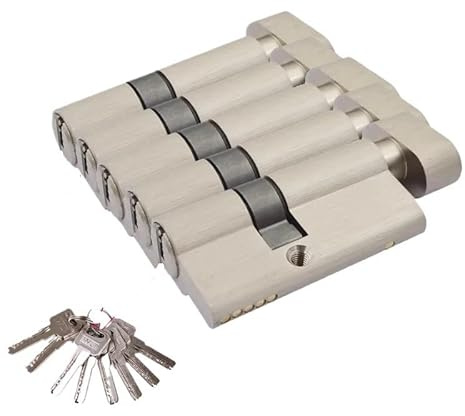 IZHAOGJING Schließzylinder, Zylinderschloss Türschloss Zylinder Knopf Schloss Zylinder Eingang Türschloss Intelligente Türschloss(X80-D-5)
