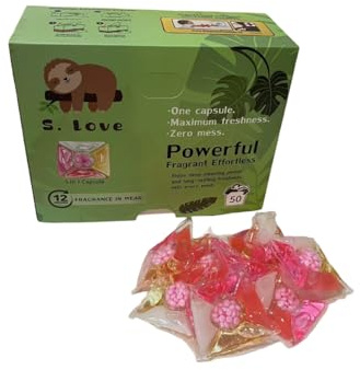 S Love 5-in-1 Laundry Capsules, 100 Count, Powerful Fragrant Cleaning, Colour Protection, Softening, detergent pods, laundry tablets, washing pods laundry