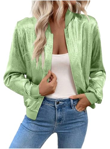 Glitzer Jacke Damen,Party Bomberjacke Pailletten Cardigan Party Club Jacke Pailletten- Damen Tailliert Anzugjacke Glitzer Tops Kurz Oberteile Silvester Outfits Streetwear für Parties und Nachtclub