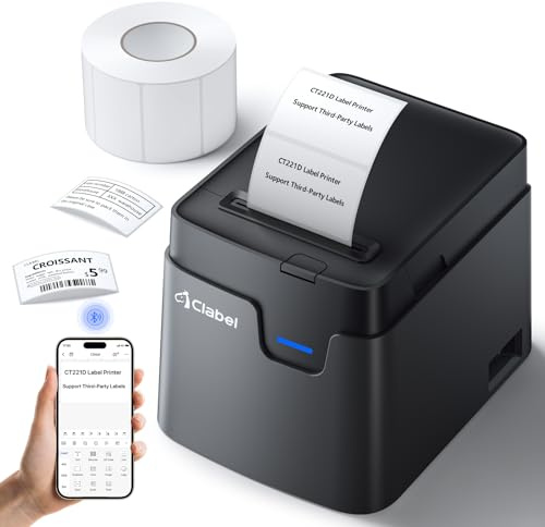 CLABEL 221D Desktop Bluetooth Label Printer for Small Business