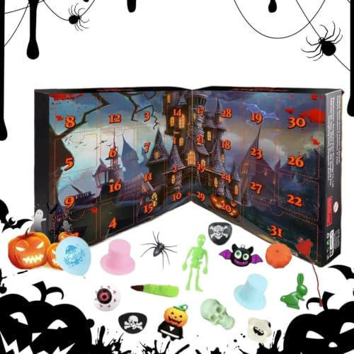 Calendrier De L'Avent Halloween Coffret Calendrier Compte À Rebours 31 | D'Horreur Saisonniers Pour Adultes Soirées Maison Et Fêtes Saisonnières