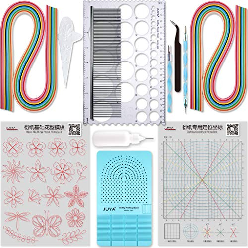JUYA Quilling Papier und Werkzeuge Klassisches Set QK10 (Blau, Kleber haben)