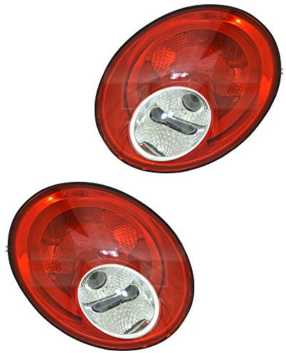 Heckleuchten Rückleuchten Rücklicht Set rechts & links Satz für Modell New Beetle (9C1/1C1/1Y7) Baujahr: 08/2005-12/2011 Kunststoff mit Lampenträger