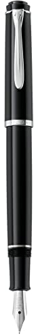 Pelikan Füllhalter Classic 205, Schwarz, Feder EF (extra-fein), hochwertiger Patronenfüller im Geschenk-Etui