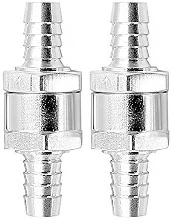 Clapet Anti-retour, Asudaro 2 Pièces Clapet Anti-retourde Retour De Carburant En Aluminium,Set Valve Anti-Retour avec Flèche pour Essence Systèmes de Carburant à Basse Pression, (6 8 10 12mm)