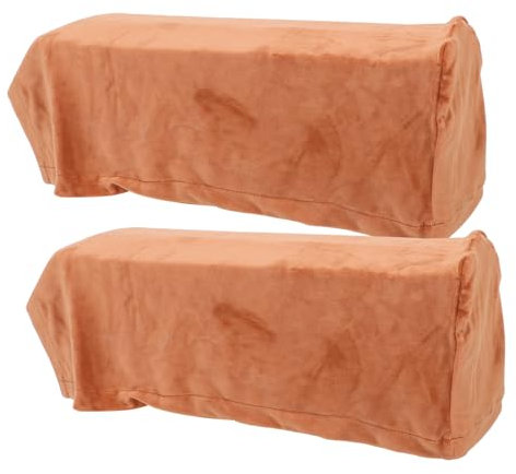 Veemoon 2stücke Elastische Sofa-armlehnenbezüge Camel Farbton Weicher Hautfreundlicher Schutz Für Sessel Couch Armlehnen rutschfest Und Langlebig Für Büro Und Zuhause