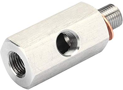 Ölsordapter, 1/8 in NPT Öldrucksensor T-Stück auf M10 10x1.0 Männlicher Adapter Turbo Zufuhrleitungsmesser