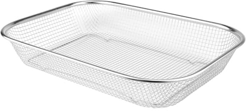 DOERDO - Escurridor Metalico, Colador de Utensilios de Acero Inoxidable para Verduras, Frutas, Cesta Coladora de Frutas para Picnic de Cocina, 14.8 x 10.9 Pulgadas
