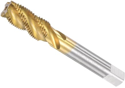 CoCud Spiralnut-Gewindebohrer M14 x 1,5 Gewindegröße 4 Schneiden | Hochgeschwindigkeitsstahl-Gewindewerkzeug, zur Bearbeitung von Löchern und klebrigen Materialien
