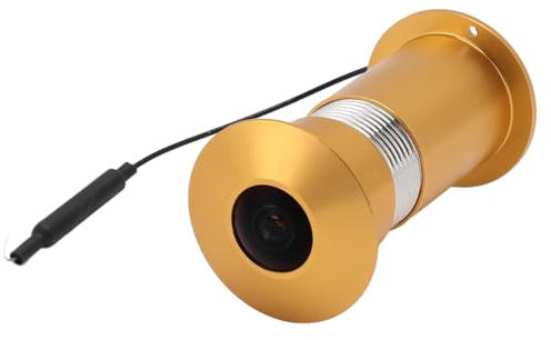 Telecamera Spioncino per Porta, Telecamera HD per Foro per Porta con Comunicazione Bidirezionale, Telecamera per Spioncino WiFi per Controllo APP TUYA, 170 Gradi (D'oro)