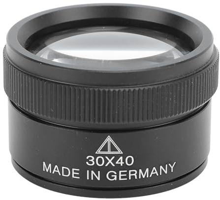 Lupa de Lupas ópticas 30X, Lupa de Ojo de Joyero Portátil, Lupa de Bolsillo de Mano para Joyería, Lupa de Lectura de Escritorio, Lupa de Ojo de Relojero para Monedas, Sellos de