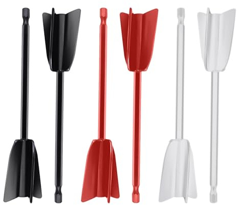 6 Piece Mixing Paddle, Mixer Set, Epoxy Mixing Rod, Mixer Drill Bit Accessories, Reusable Mixer, Paint Drill Accessories