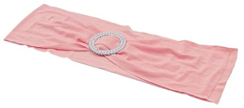 Ieron 30 Lazos de Spandex Rosa para Silla, Banda elástica Premium con Hebilla Deslizante, Lazos elásticos universales para Silla para decoración de Banquetes de Boda