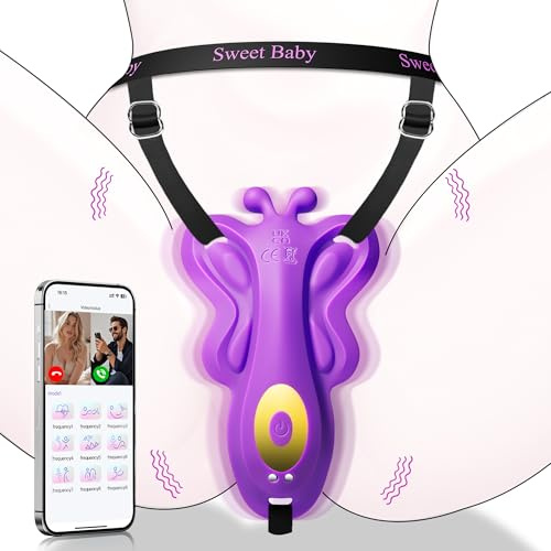 Tragbar Vibration für Frauen Klitoris Stimulation für Sie, Aufliegevibratoren Mit APP Fernbedienung Sex Spielzeug für Die Frau und Paare, Sex Toys Butterfly Vibrator Höschen Vibratorensets für Frauen