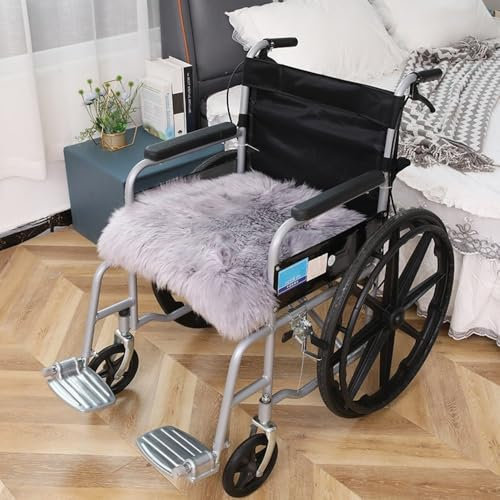 Superweiches Woll-Rollstuhlkissen, Winter, dickes Fleece, Rollstuhl, gemütliches Kissen für Autos, Zuhause, bequem und warm