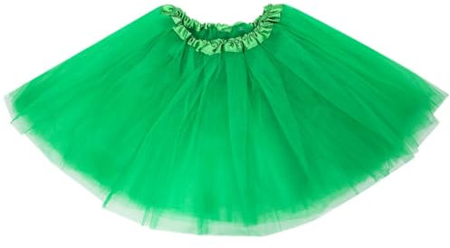 Damen Ballett-Tutu, 3-lagiger Tüllrock für Teenager, klassischer elastischer Taillenrock für Tanz und Veranstaltungen, Grün, Grün , Einheitsgröße