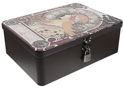 Levemolo Weißblech-aufbewahrungsbox Mit Schloss Weißblech-organizer-box Kompakte Und Schlichte Geschenkbox Dekorativ Und Praktisch Zur Aufbewahrung Von Schmuck Und Süßigkeiten