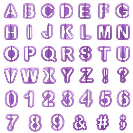 40 Stück Keksformen, Kuchendekorations-Stempelformen, Zahlen- Und Buchstaben-Pressformen, Fondant-Symbol-Schneideformen, Keksstempel, Diy-Backwerkzeuge