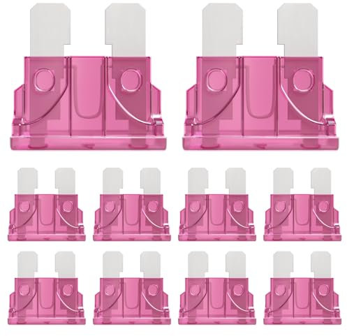 ALLECIN 50 Pièces 4A Moyenne Fusible Voiture 4Amp Standard Fusibles Voiture pour Auto Moto Automobile Camion 4Ampère Car Fuse