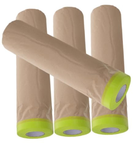 NUOBESTY Abdeckfolienrollen 4er-pack 30 Cm X 15 M Lackierpapier Transparente Abdeckung Für Automobile Bastelprojekte