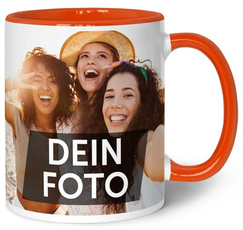 GRAVURZEILE Tazza da personalizzare – Personalizzata con la propria foto – adatta per alimenti – lavabile in lavastoviglie – adatta al microonde – Tazza fotografica o tazza aziendale con logo –