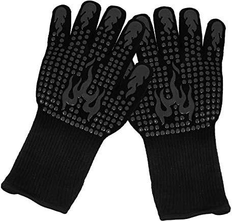 Oven Mitts,Heat Resistant BBQ Gloves 1 Pair Insulated Oven Gloves for Cooking Grilling and Baking Protective Microwave with Comfortable Grip and Versatile Use