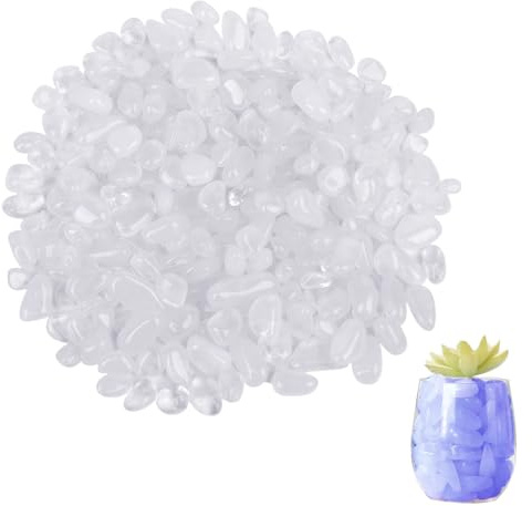 Leuchtsteine Garten, 1000 pcs Fluoreszierende Steine, Leuchtsteine 5-8mm Suitable for Outdoor Decoration, Garden, Terrace, Lawn, Aquarium (Weiß)