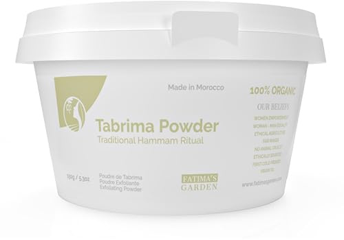 Fatima's Garden Exfoliant Hammam Marocain - Poudre Tabrima/Seqla Authentique pour Peau Douce et Éclatante - 150g