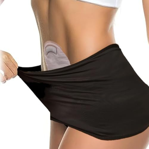 KANGWFAN Stoma Support Bandage Kleidung,Stretch Stomabeutel Abdeckung | Kolostomiebeutels Gürtel Bag Covers,Stealth Bauchbinde Herniengürtel,für Männer Frauen Outdoor Aktivitäten Sport,L/XL