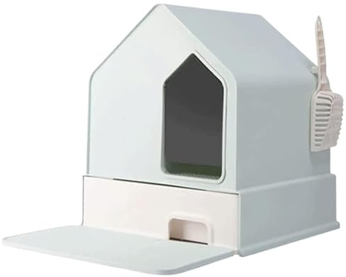 Gatitos Baño para Gatos Caja De Arena para Gatos Completamente Cerrada Tipo Cajón Gran Tamaño Inodoro para A Prueba Salpicaduras Fácil Limpiar Hogares(Grün)