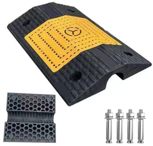 Canalina Passacavi Calpestabile da Esterno a 1 Canale, Carico Massimo 10 Tonnellate, Rampa per Cavi per Vialetti, Strade, Parcheggi(7.5x34x50cm/2.9x13x19in)