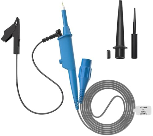 CUURZQPH Sonda de osciloscopio P2300B de 300 MHz con Tapa Protectora BNC y Clip de 500 MHz for osciloscopio X10 10:1