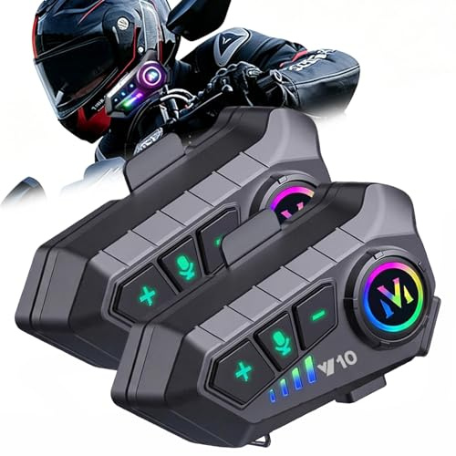 Voxiride Motorcycle Intercom V10, Soft/Hard Mic, Super Long Battery Life