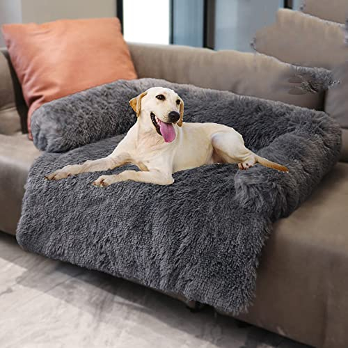 ANQI Orthopädisches Hundebett für Kleine Mittlere Große Hunde,Plüsch Hundesofa Hundekörbchen mit Abnehmbarem Bezug,Weiches Flauschig hundekissen,waschbare Hundesofa,XXL Hundematte Tierbett