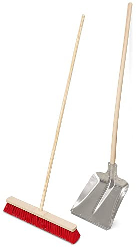 Kehr-Set, Alu-Randschaufel Gr. 9 + Straßenbesen 600 mm Breite